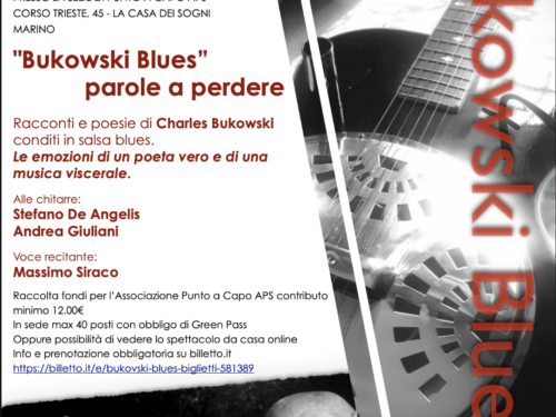 Venerdì 5 novembre si leggerà Bukowski in chiave blues nella città di Marino